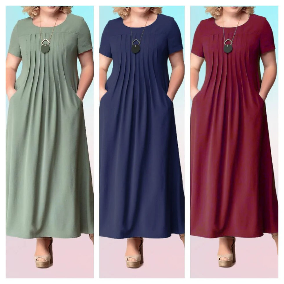Thumbnail: A Lin Plus Size Women Clothing Summer New Fashion Casual O-neck Solid Color Sho