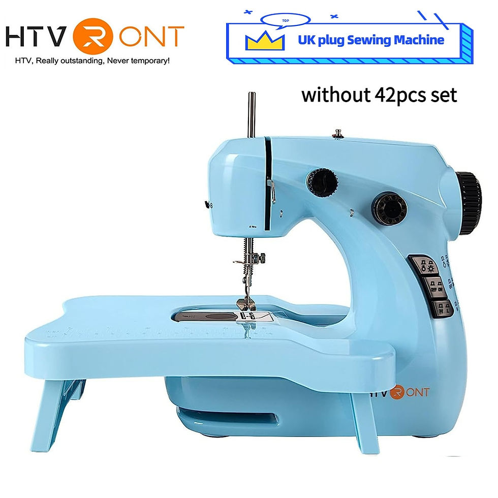 Thumbnail: HTVRONT Mini Electric Sewing Machine for Beginners with 42 Pcs Set Portable Hou