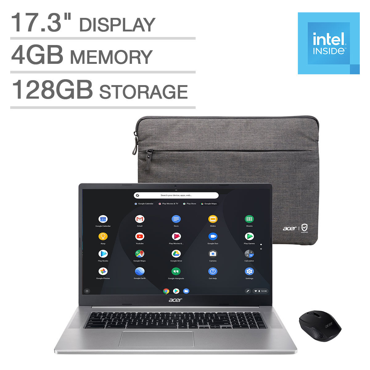 Acer 17.3" Chromebook Laptop Bundle - Intel Pentium Silver N6000 -1080p