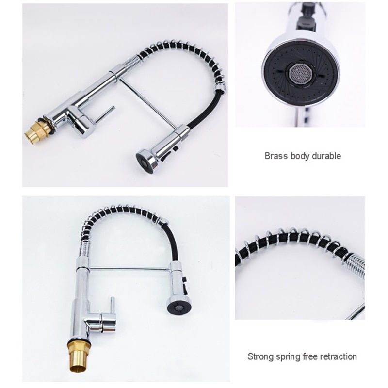 Миниатюра: Removable Black Gourmet Kitchen Faucets Kitchen Removable For Kitchen Sink Mixe