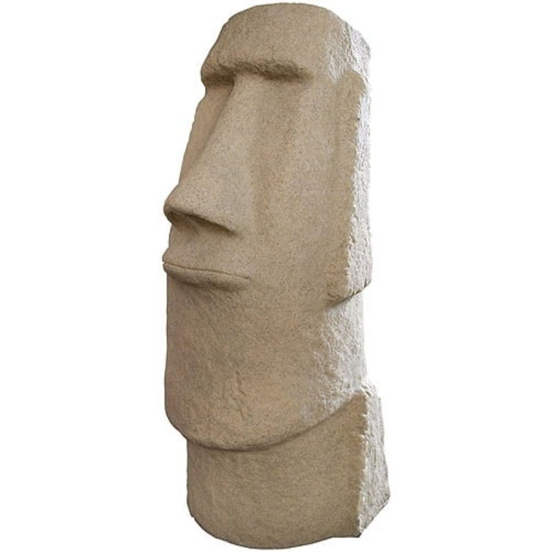 Thumbnail: EMSCO Easter Island Head 28" Garden Statue – Natural Granite Appearance – 28” H