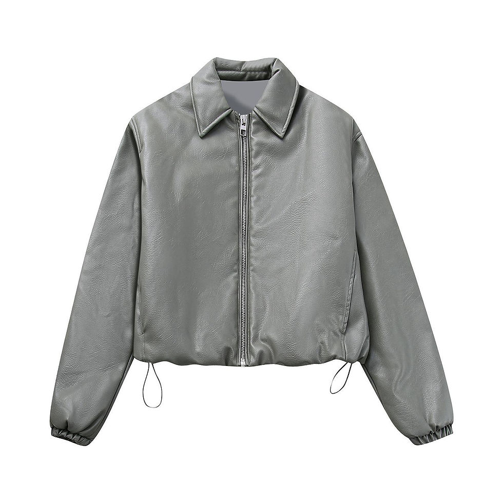 Miniatiūra: European And American Style Imitation Leather Pilot Casual Jacket Coat