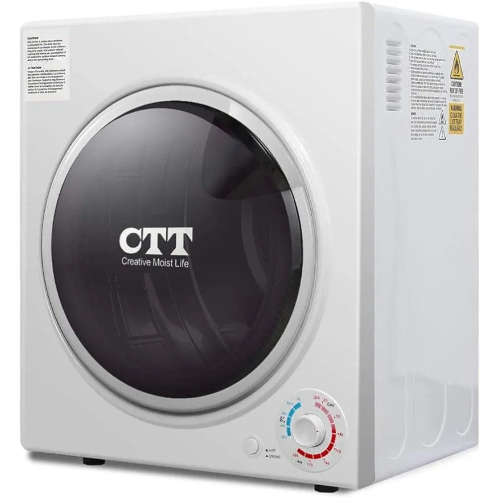 2023 New CTT 13 Lbs /3.5 Cu.Ft. Electric Compact Portable Clothes Dryer, 1500W