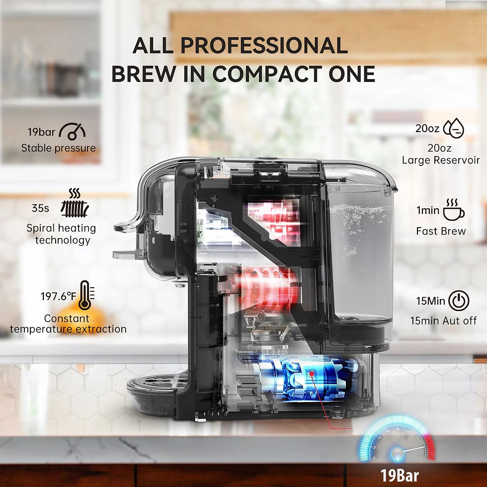 Thumbnail: HiBREW Multiple Capsule Coffee Machine, Hot/Cold Dolce Gusto Milk Nespresso Cap