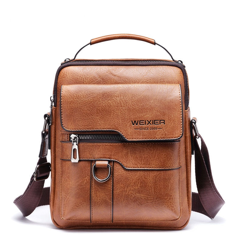 Classic Vintage Men Shoulder Bag Leather PU Business Men Crossbody Bag High Qua