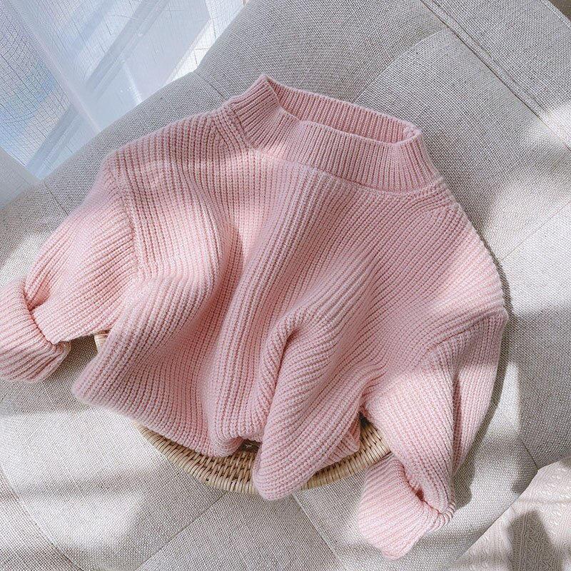 תמונה ממוזערת: Melario Solid Color Baby Girls Soft Wool Knitted Sweater for Children's Tops Cl