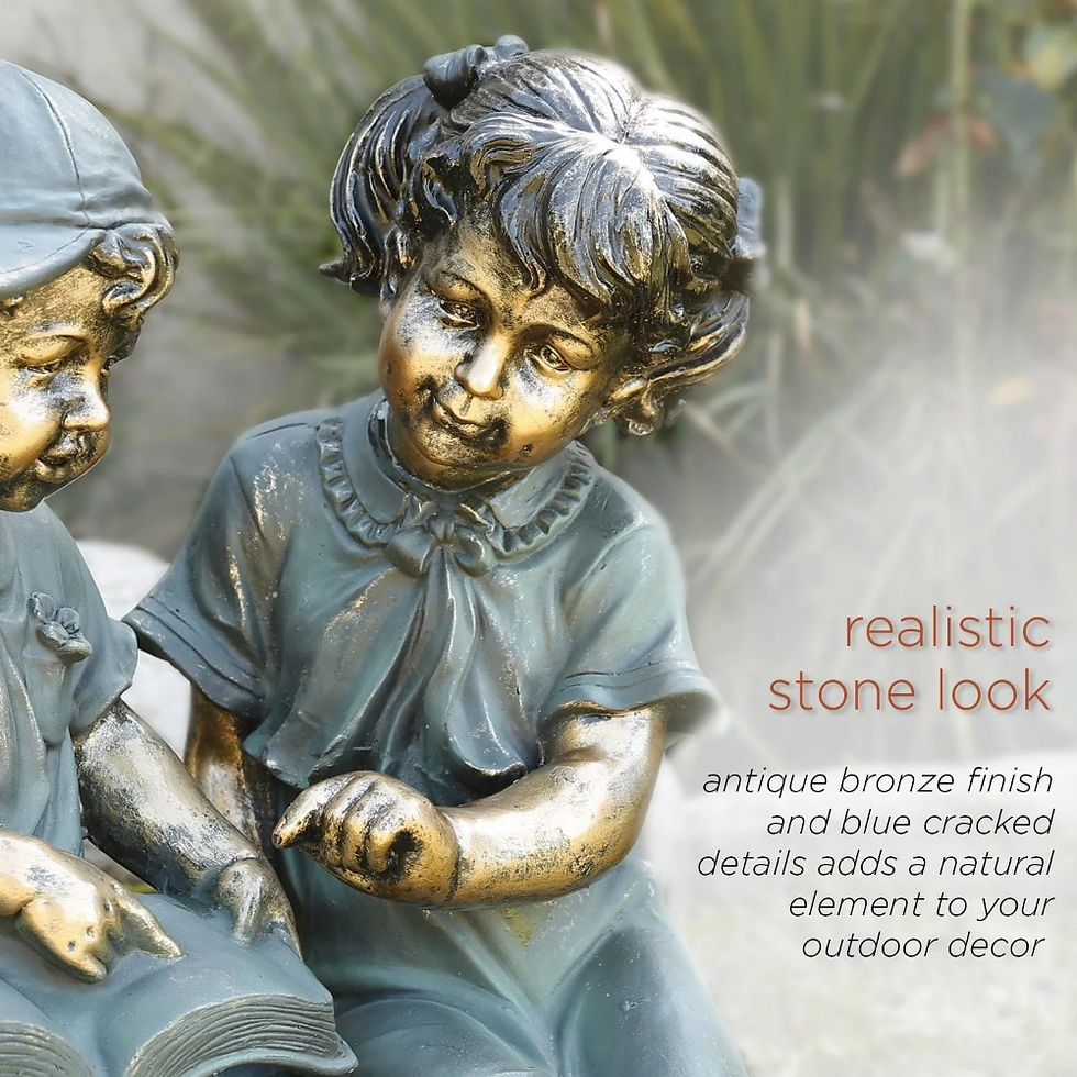 Miniatura: Includes 2 Statues and Statues & Figurines for Interior Girl and Boy Reading St