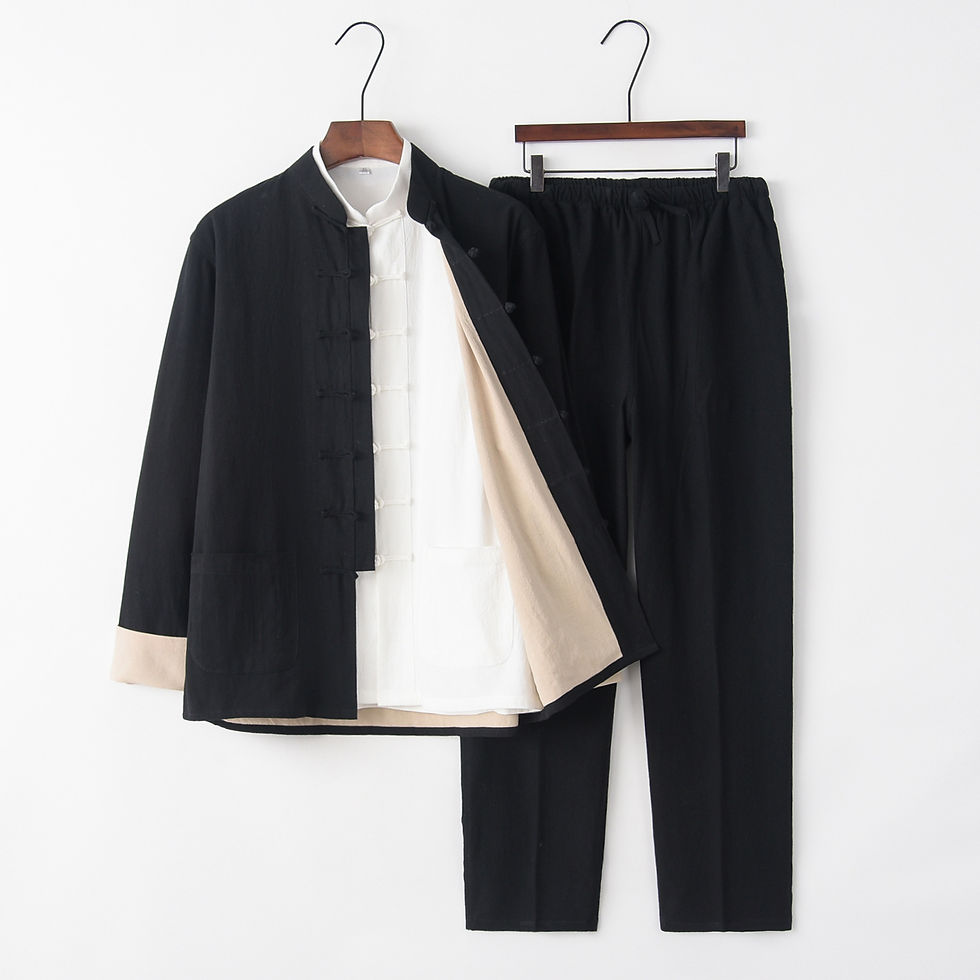 Hình thu nhỏ: Mens Fashion Slim Fit Cotton Linen Three Piece Suit
