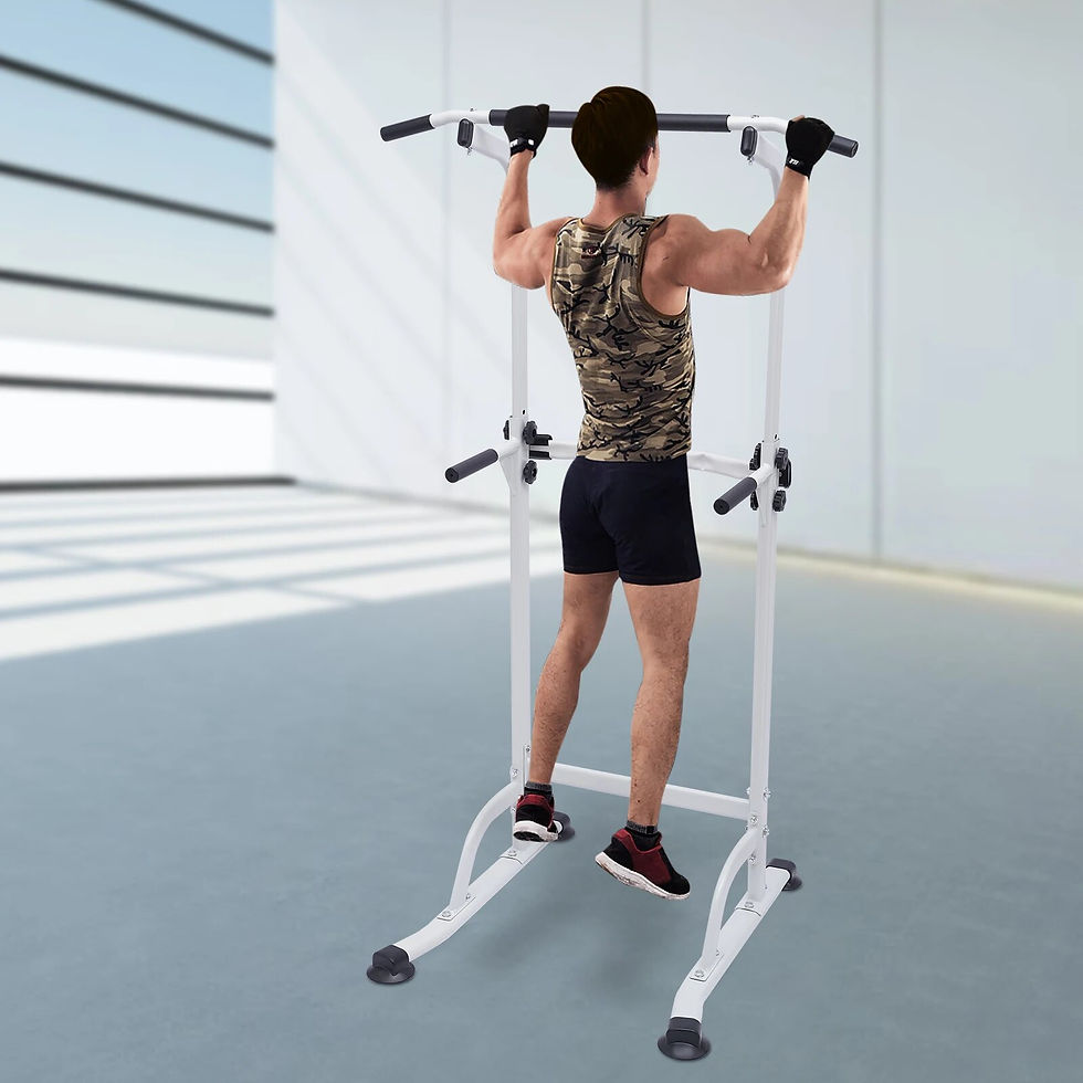 Miniatura: Adjustable Pull-up Dip Station, Power Tower, Pull-ups Stand for Home Gym, Stren