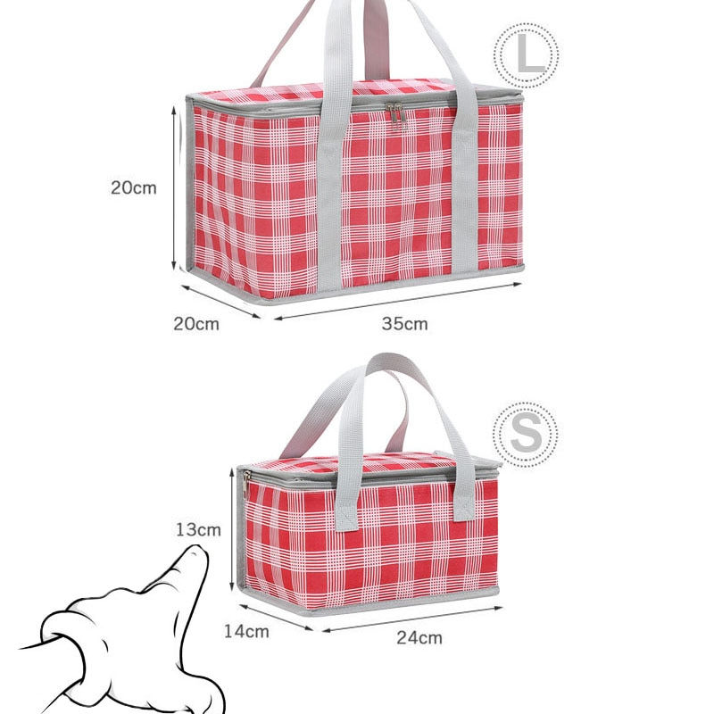 Küçük resim: Picnic Thermal Insulated Bag for Food Beer Outdoor Thickened Aluminum Film Cool