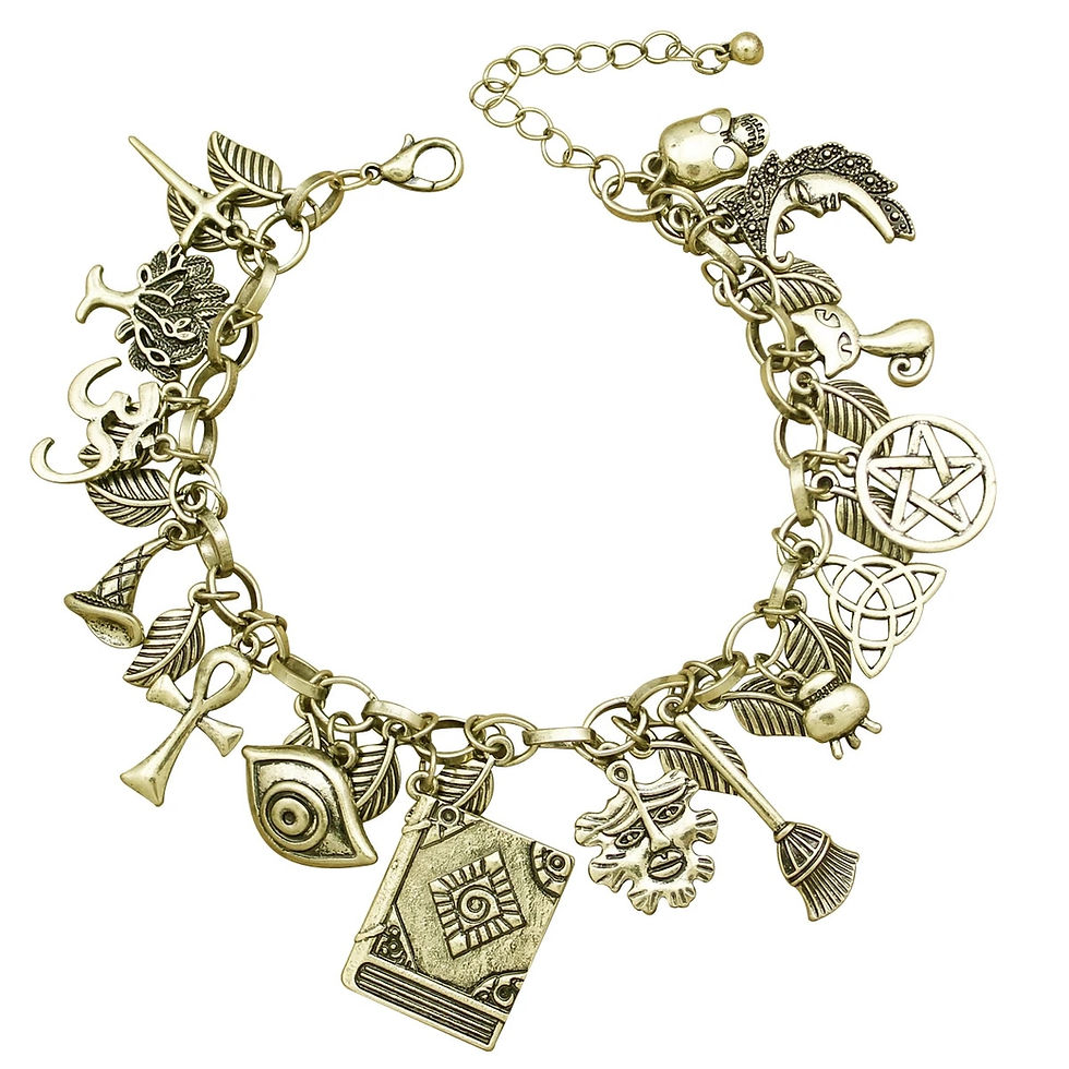 Thumbnail: Vintage Bracelet Catholic Religious Church Medals Saints PRAY FOR Cross Pendant