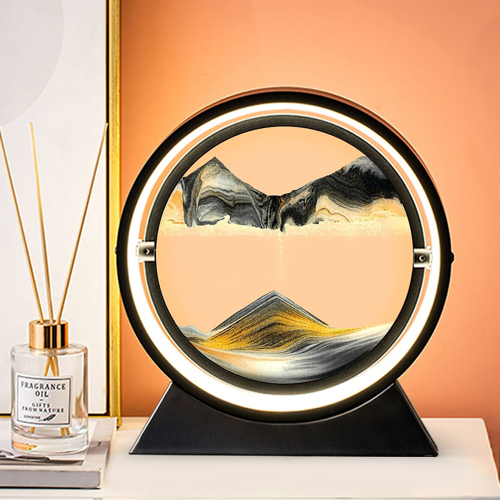 縮圖：3D Hourglass Creative Quicksand Table Lamp Moving Sand Art Picture Deep Sea San