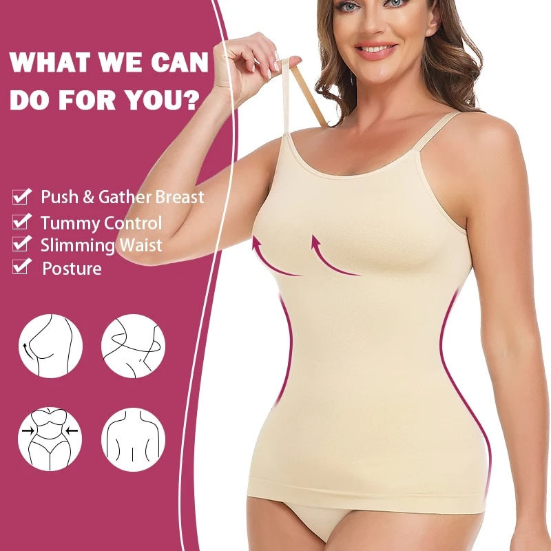 Thumbnail: Plus Size Bodysuit Plump Woman Tummy Control Shapewear Bottoming Shirt Tops Ove