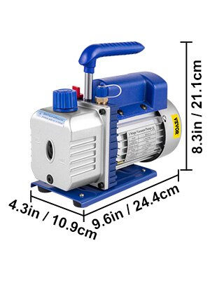 Indexkép: VEVOR 1.8-4.8CFM Refrigerant Vacuum Pump Kits HVAC Refrigeration 1/3 1/4 HP