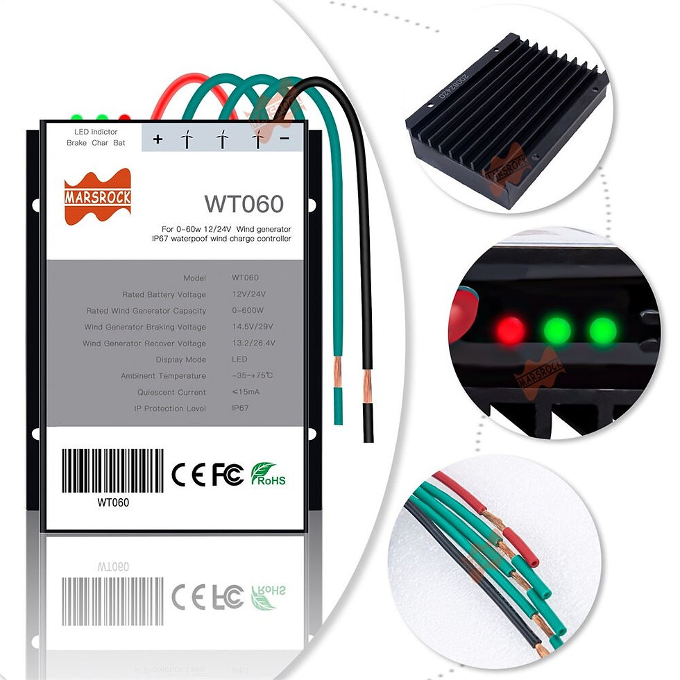 섬네일: 600W 12V 24V Auto IP67 Wind Turbine Generator Charge Discharge Controller