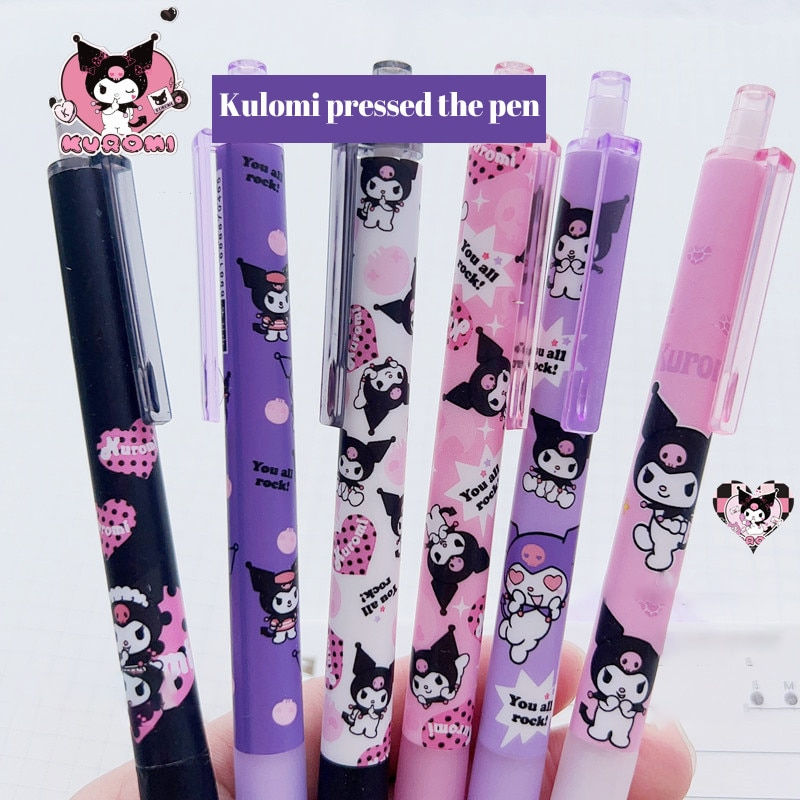 Thumbnail: Sanrio Gel Pen12Pcs Kawaii Hello Kitty Strawberry Cinnamoroll Kuromi Melody Stu