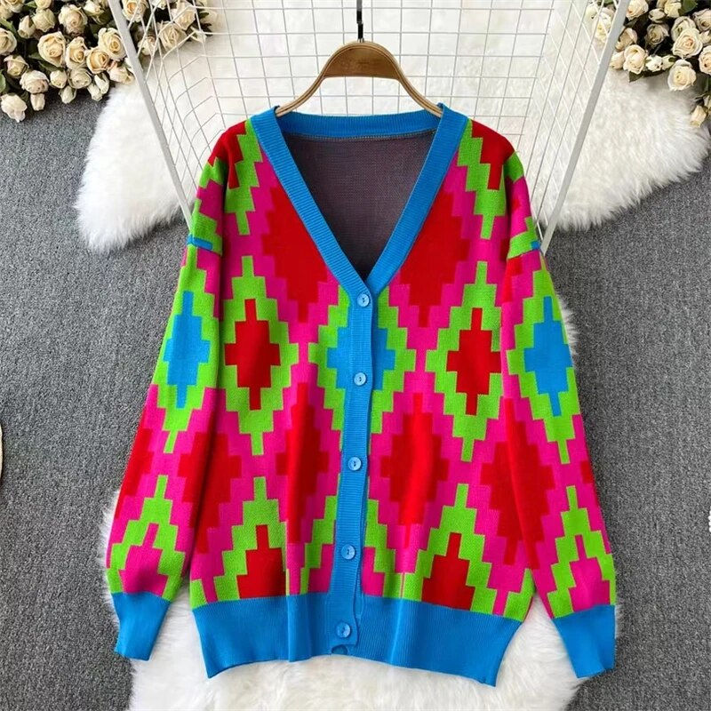 Thumbnail: Women Sweater Cardigans Pant Set Casual Suits Long Sleeve Autumn Winter Knitted