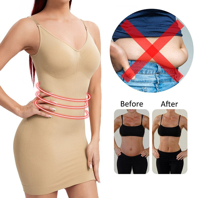 Thumbnail: Bodysuit Shapewear Under Dresses for Women Seamless Slimming Waist Trainer