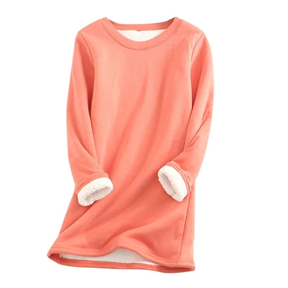 Miniature : Plus Size Women Thick Fleece Sweatshirt Winter Velvet Warm Underwear Top New Fa