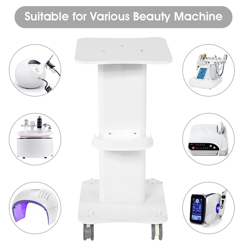 Thumbnail: ABS Beauty Salon Trolley Salon Use Pedestal Rolling Cart Wheel Aluminum Stand B