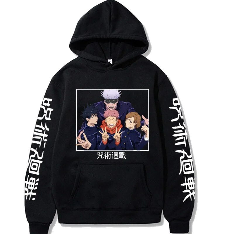 Thumbnail: Japan Anime Jujutsu Kaisen Gojo Satoru Plus Size Hoodie Men Women Sweatshirt Ca