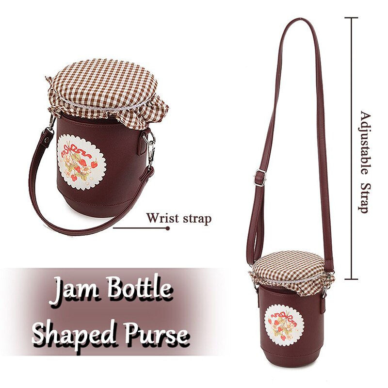 Thumbnail: Novel Jam Bottle Designs Purses and Handbags for Women Cute Girls Small