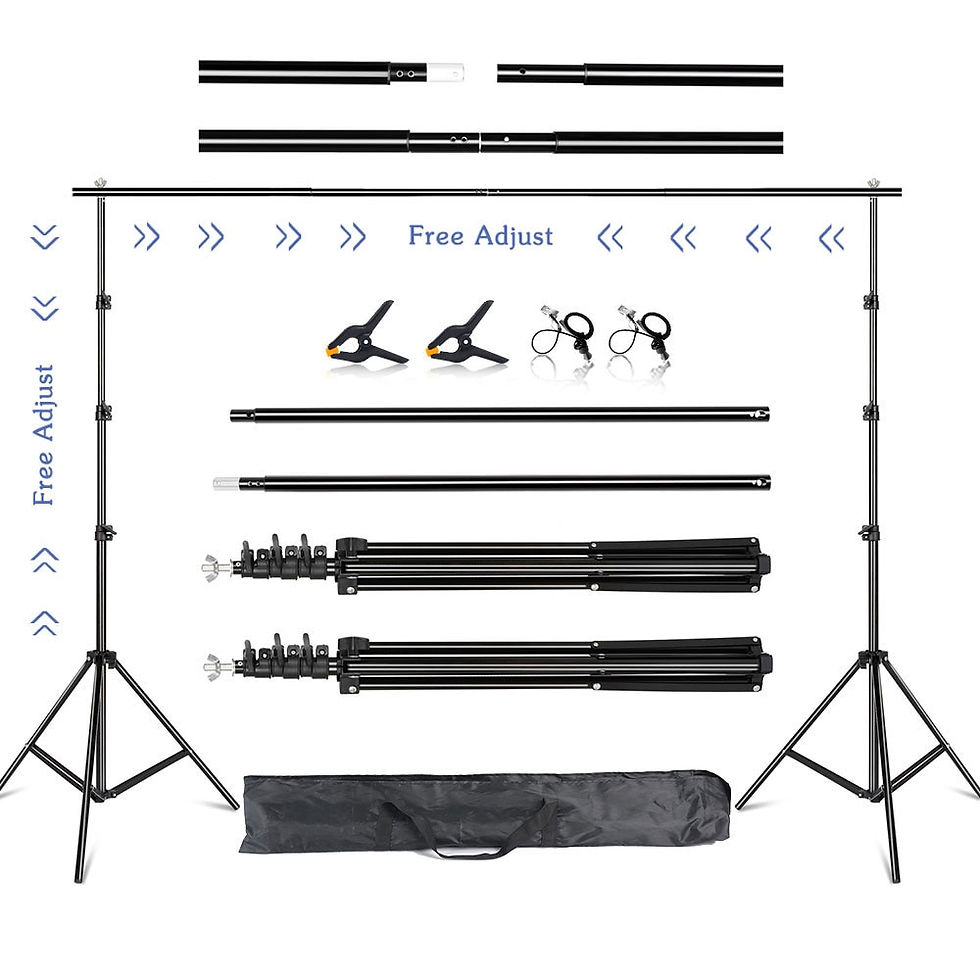 Miniatura: 2.6x3M/8.5x10ft Photo Video Studio Backdrop Background Stand, Adjustable Telesc