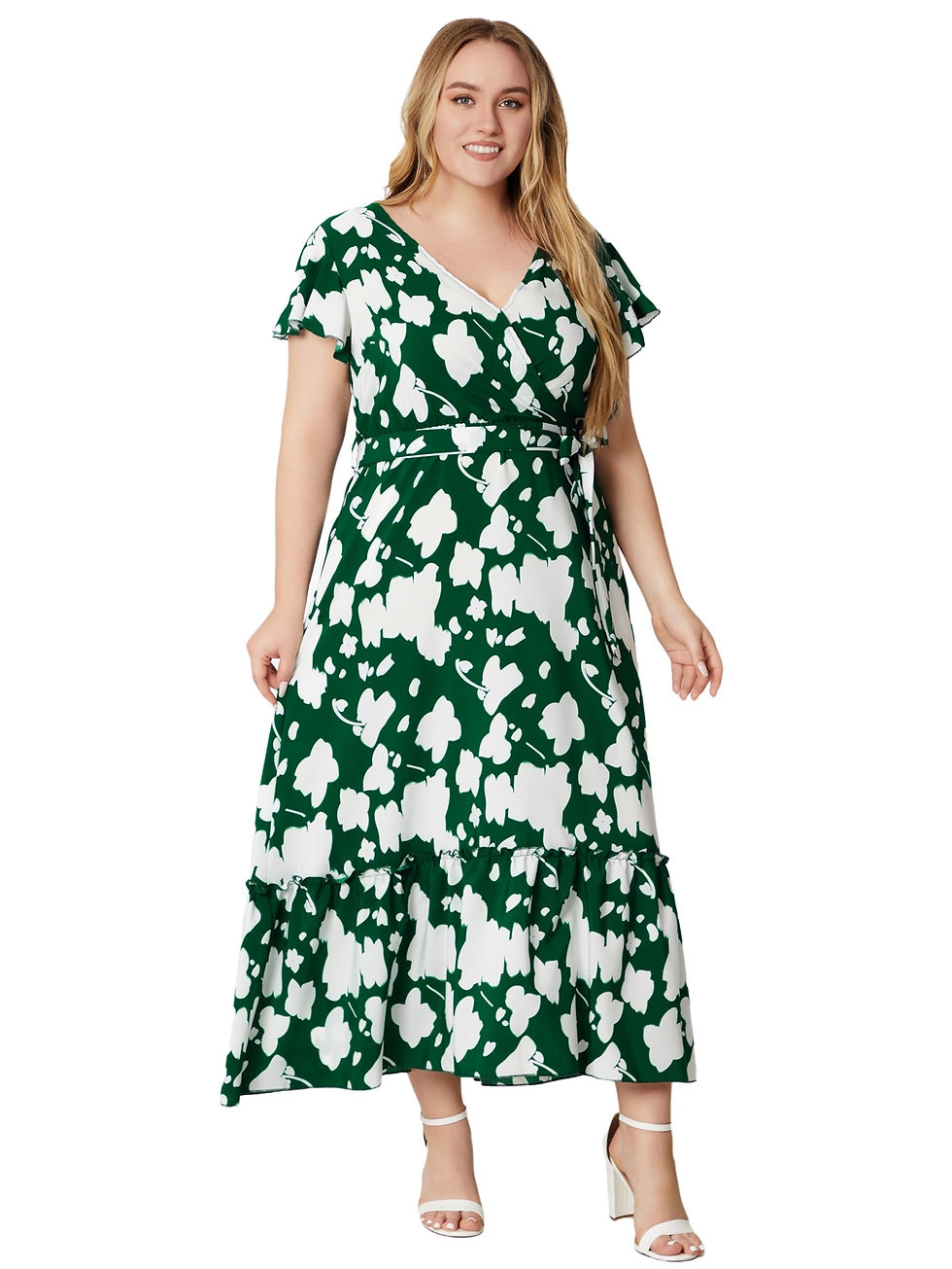 Thumbnail: Plus Size Floral Print Short Sleeve Bohemian Casual Dresses For Women