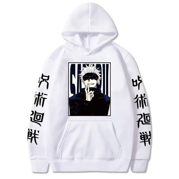 Thumbnail: Japan Anime Jujutsu Kaisen Gojo Satoru Plus Size Hoodie Men Women Sweatshirt Ca