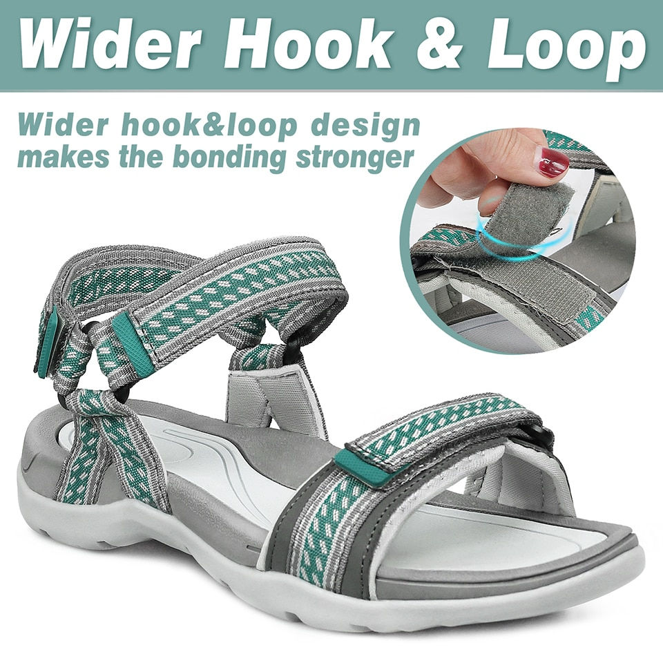 Thumbnail: GRITION Womens Sandals Outdoor Casual Walking Sandals Lightweight Female