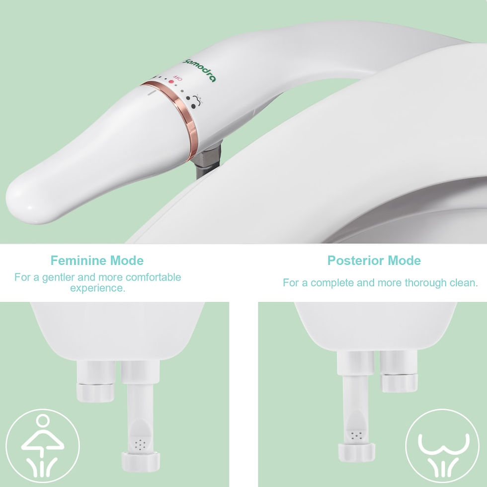 Thumbnail: SAMODRA Rose Gold Toilet Bidet Ultra-Slim Bidet Toilet Seat Attachment With