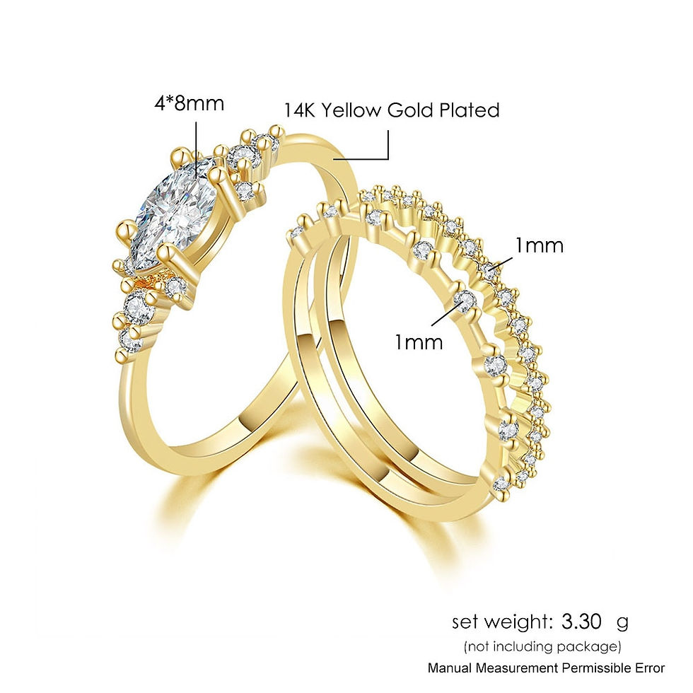 Thumbnail: New INS Gold Color Noble Trend Dainty Rings For Women Entry Lux Zircon Midi Fin