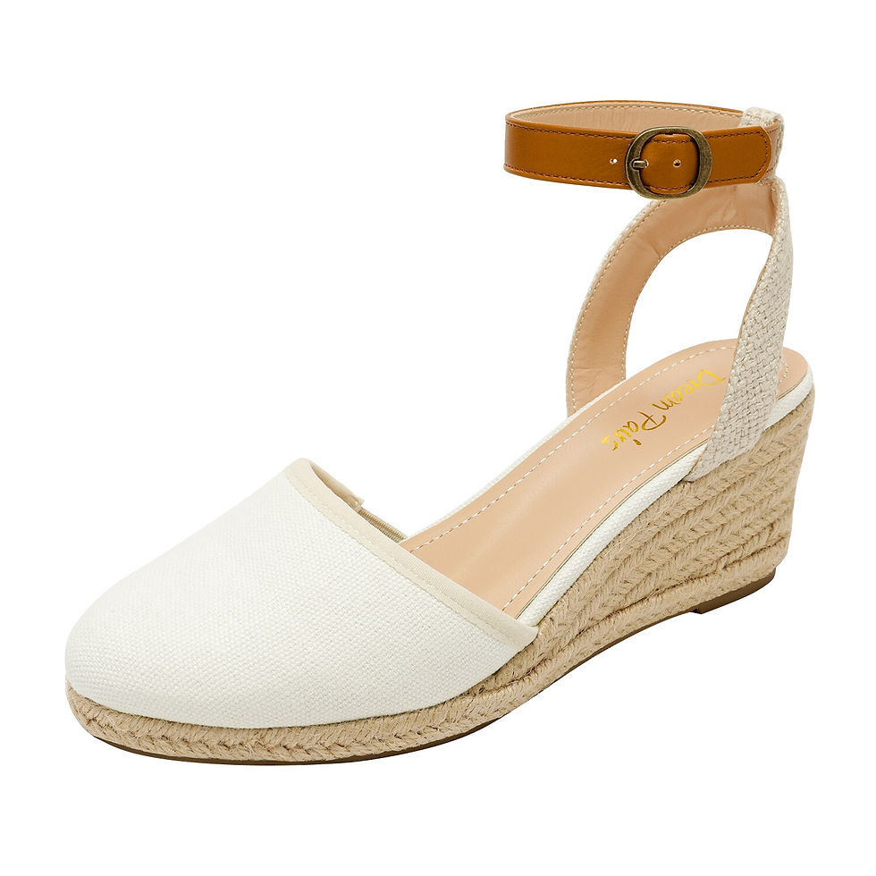 Thumbnail: Dream Pairs Wedges Shoes for Women Sandals Ankle Strap Closed Toe