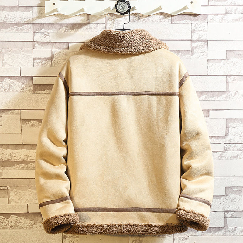 Thumbnail: Fashion Lamb Wool Casual Men's Cotton Coat