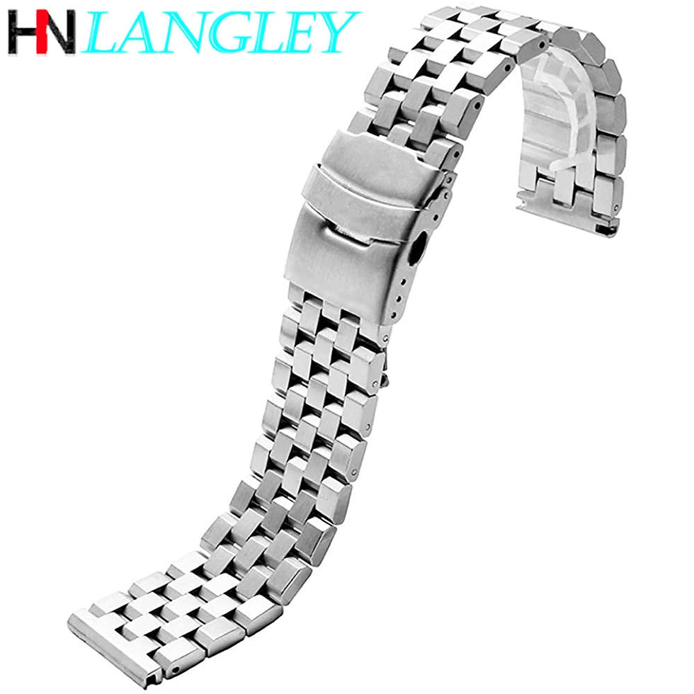 Thumbnail: LANGLEY Watch Band Premium Solid Stainless Steel Watch Bracelet Straps Men Wris
