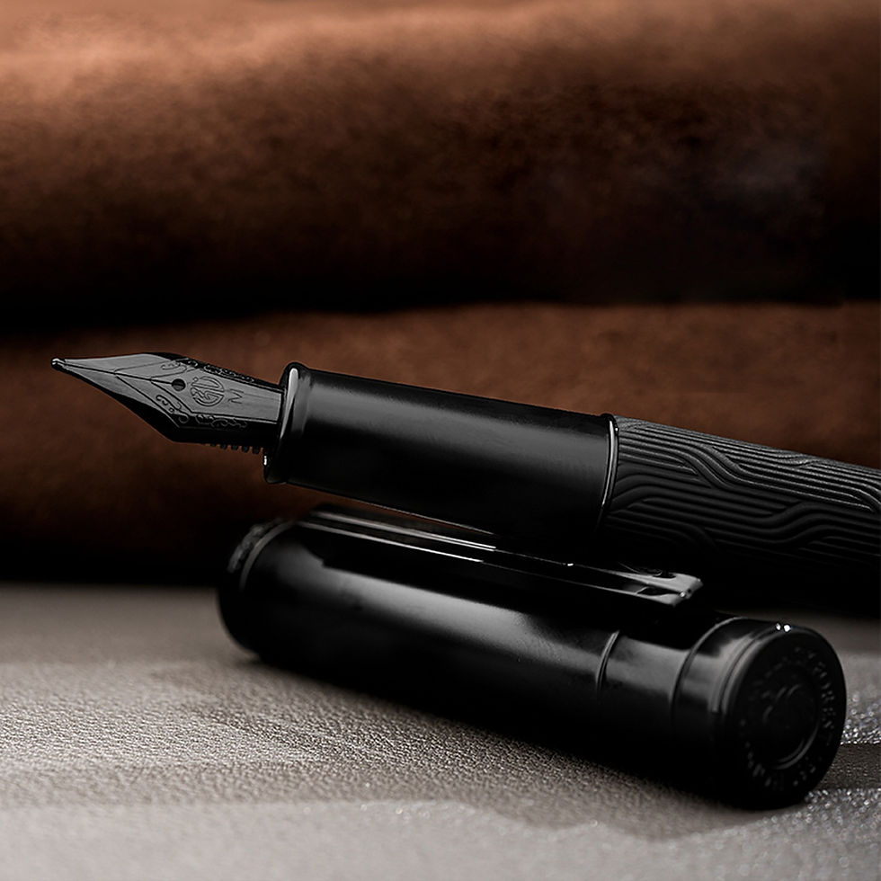 Thumbnail: Hongdian  EF/F/M Nibs Black Fountain Pen Carbon Fiber Gift Pen ink pens