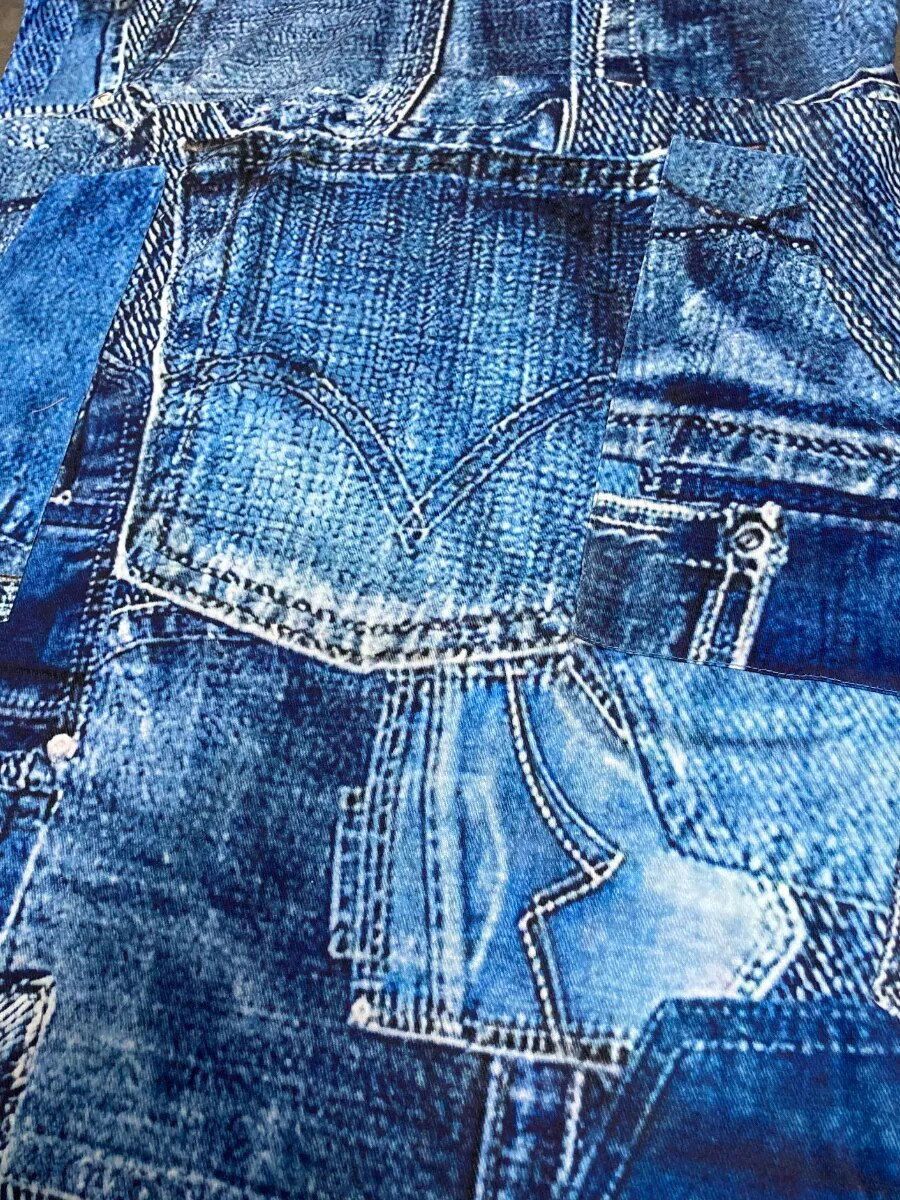 Imej kecil: LW Plus Size Imitation Denim V Neck Pocket Design Dress Women dress t-Shirts dr