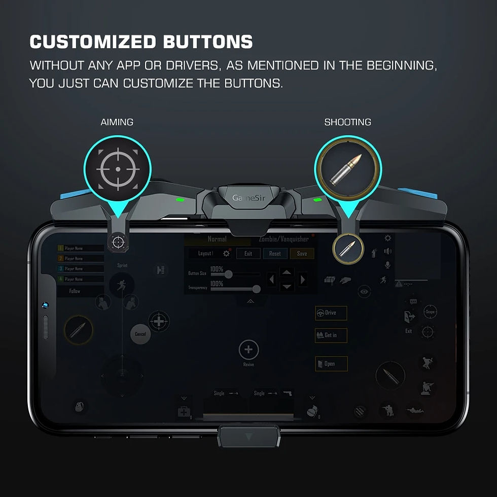 Miniatúra: GameSir F4 Falcon Mobile Game Controller PUBG Gamepad Joystick Triggers Button