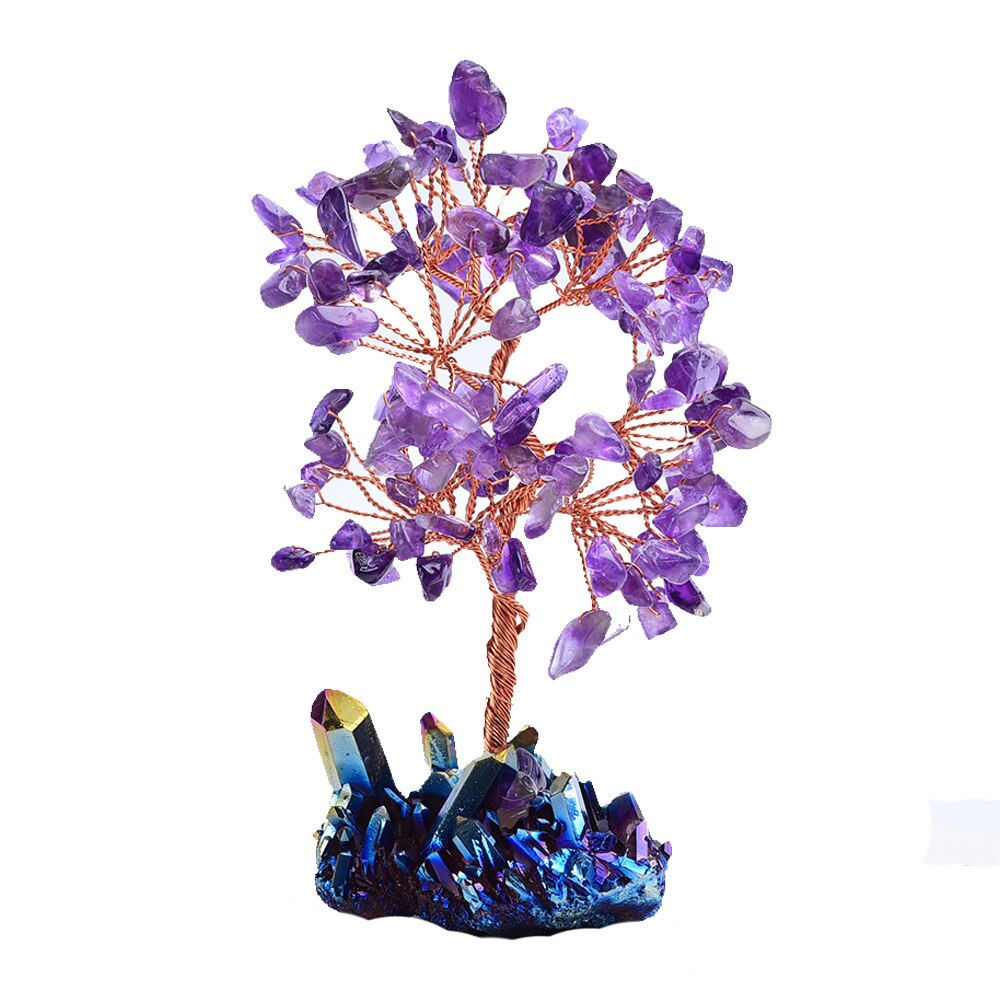 13-14cm 1pc Natural crystal stone Amethyst Quartz Rainbow Crystal Cluster