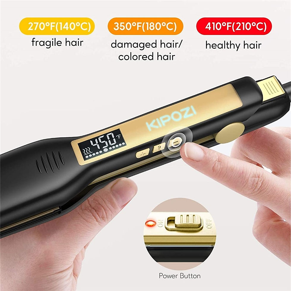 Thumbnail: 2023 KIPOZI Professional Titanium Flat Iron Hair Straightener with Digital LCD