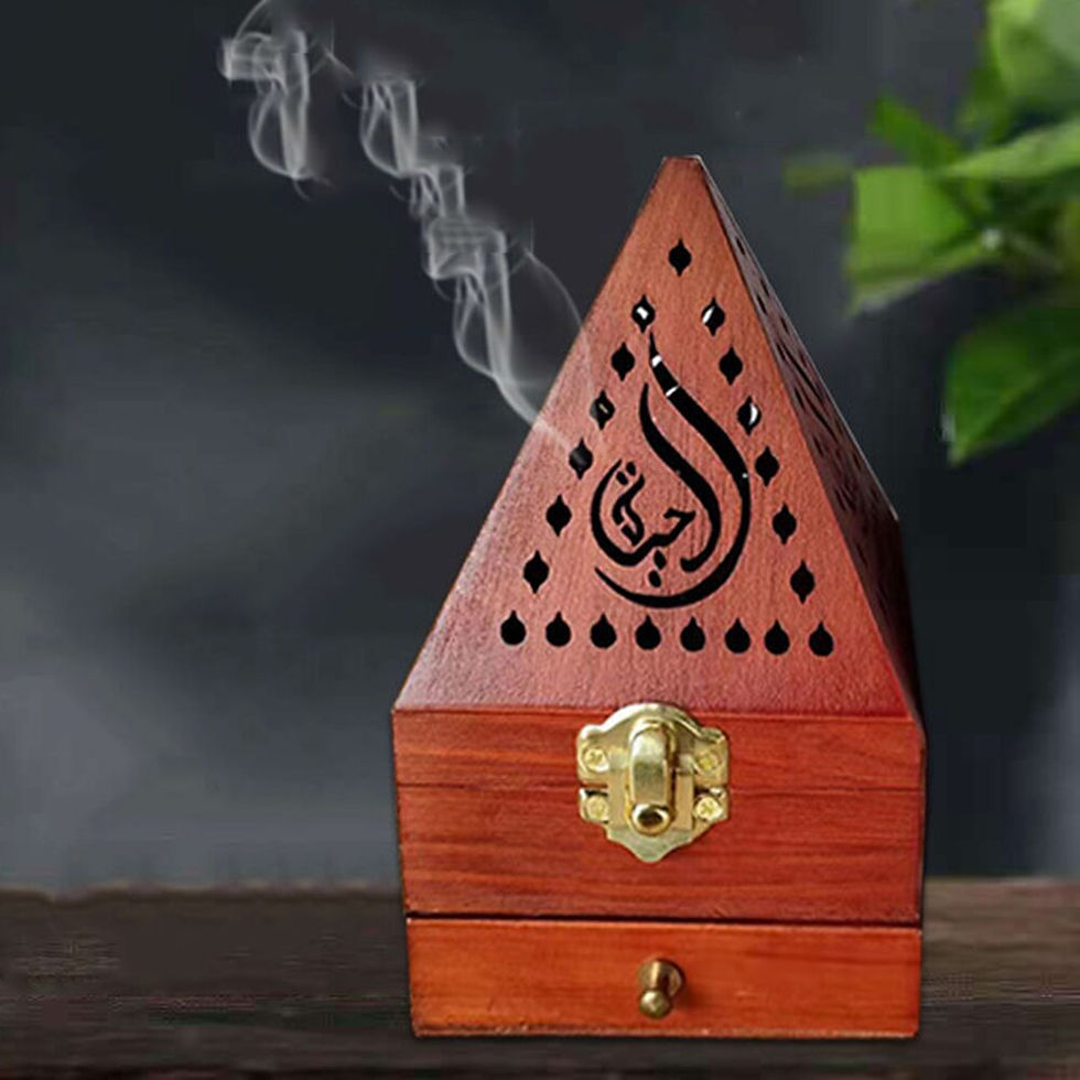 Miniature : 1 Pcs Antique Aromatherapy Box Wooden Hollow Incense Burner Pine