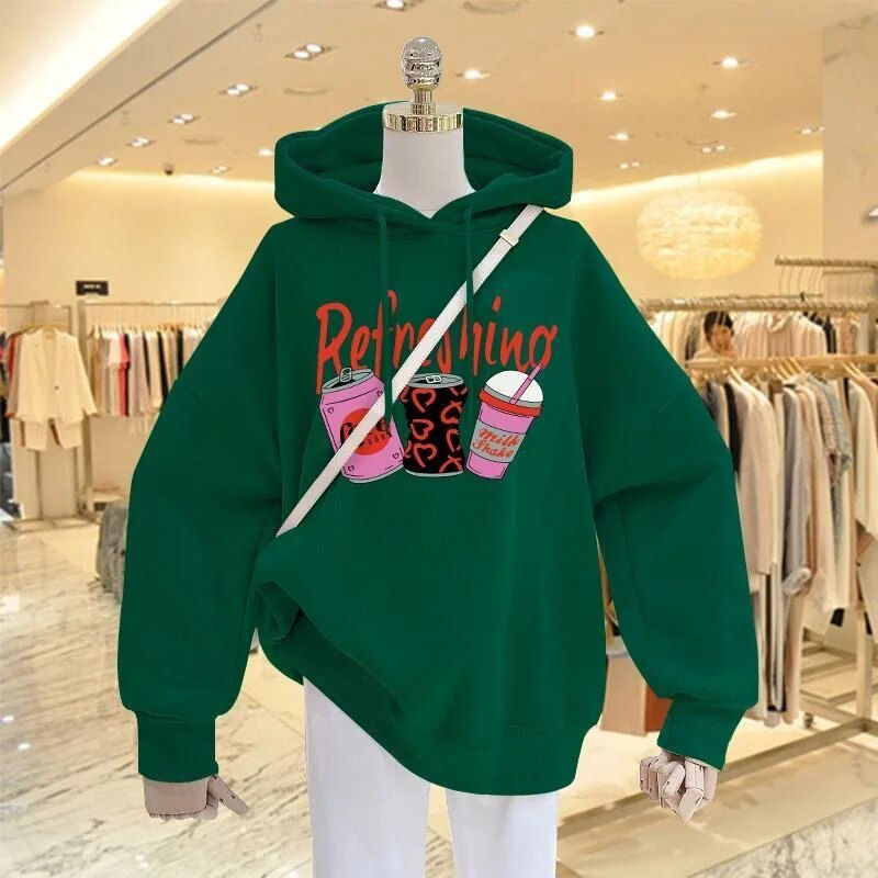 Thumbnail: New Hot-selling Autumn and Winter Women's Clothing Cotton Pattern Cartoon Soda