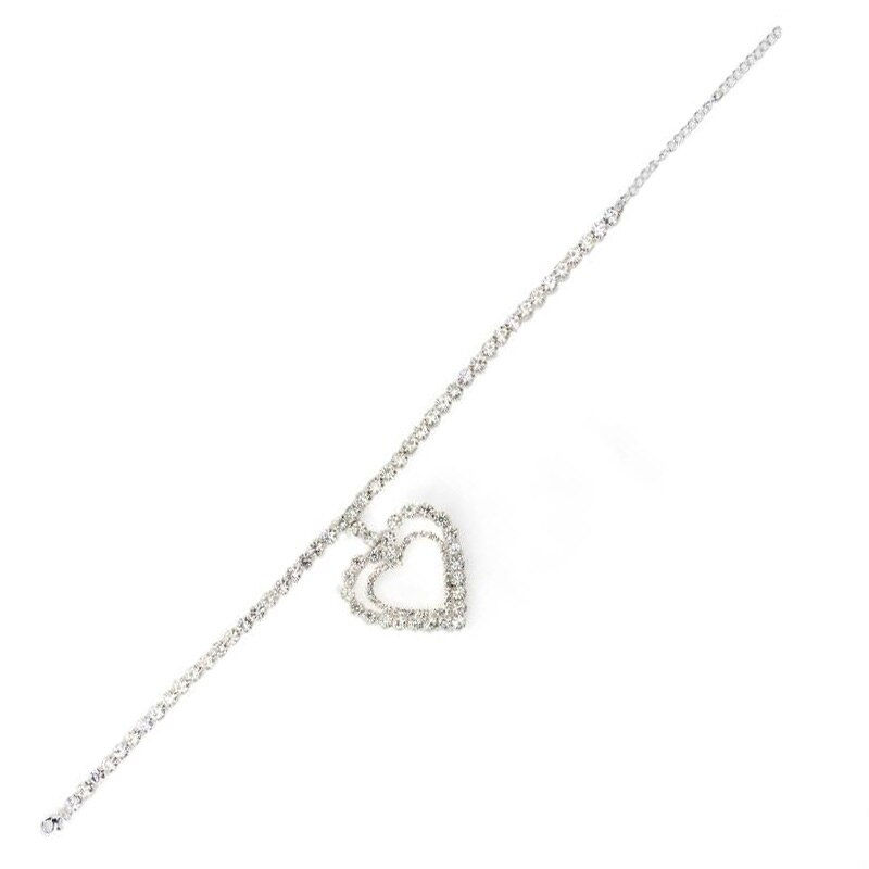 Thumbnail: Stonefans Fashion Bib Double Heart Necklace Pendant Choker for Women