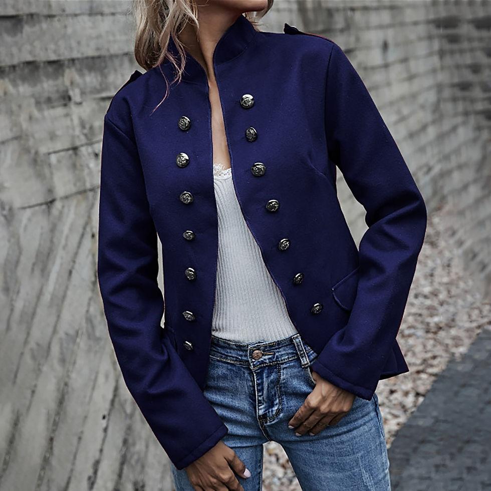 ภาพขนาดย่อ: Women's Autumn And Winter New Solid Color Casual Fashion Suit Coat