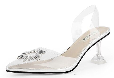 Μικρογραφία: Wetkiss Spring Summer Women Clear High Heels Sandals Transparent PVC