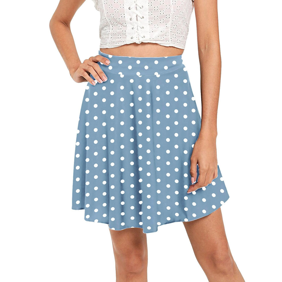 Miniatiūra: Polka Dot A-line Skirts Elegant Short Skirts Casual Streetwear Skirt Summer Ski