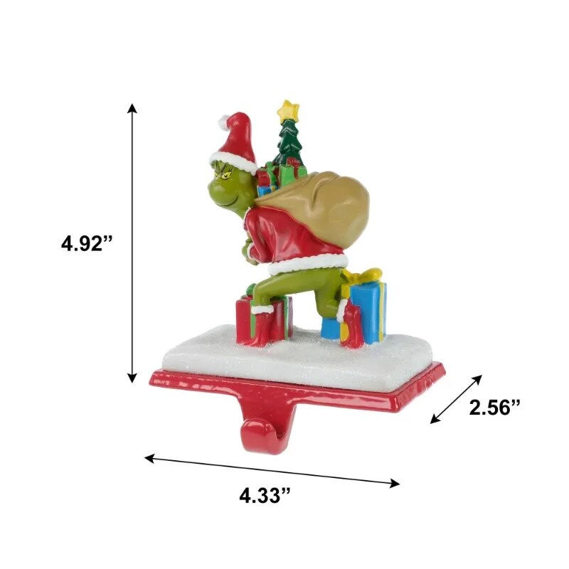 Miniature : christmas Who Stole Christmas Metal Christmas Stocking Holder, Weighted, Green