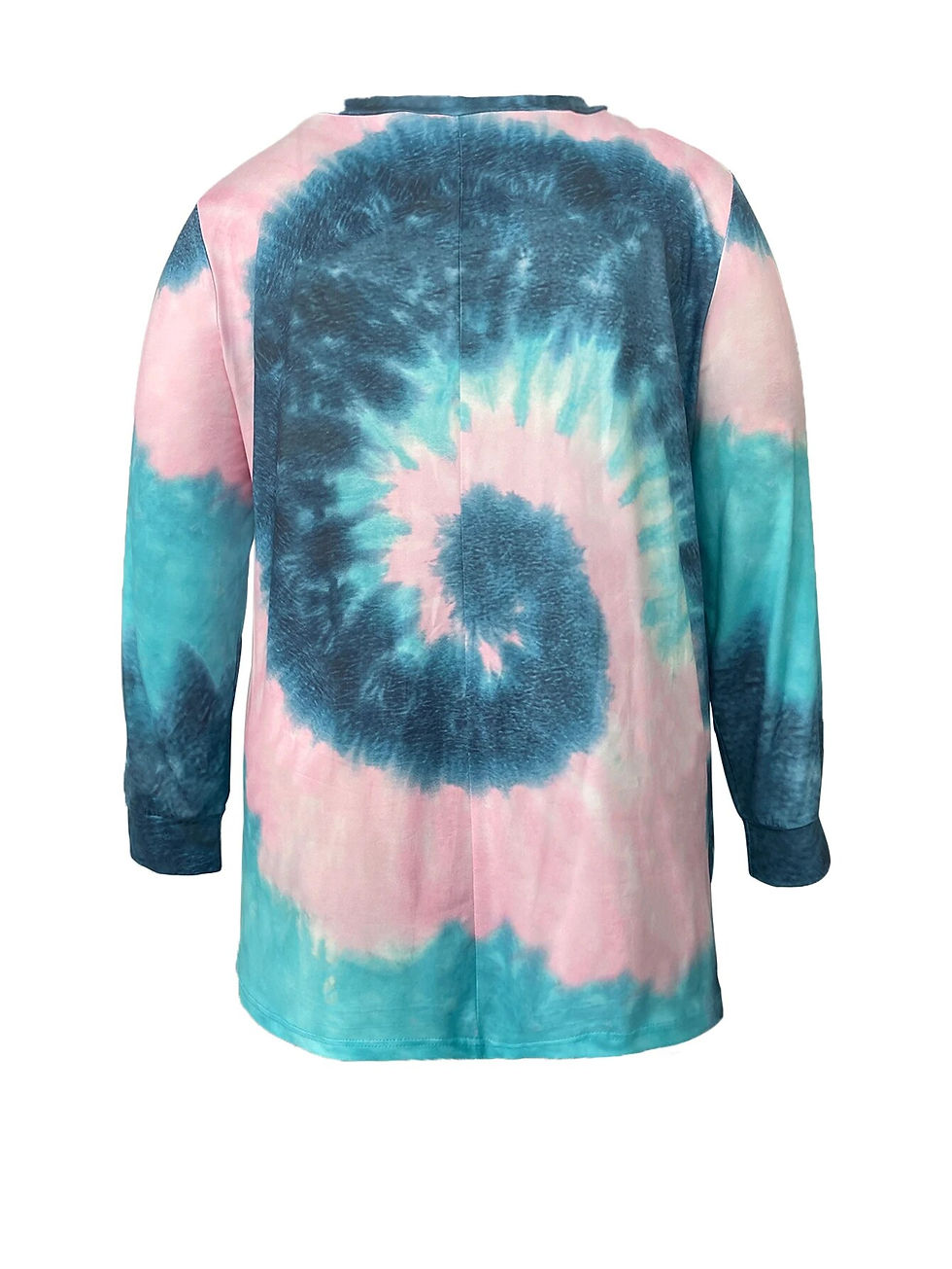Miniatura: Autumn Winter Plus Size Casual T-shirt, Women's Plus Tie Dye Long Sleeve Round