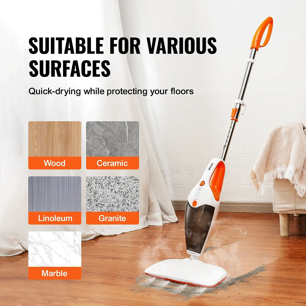 Thumbnail: VEVOR Steam Mop Cleaner 5-in-1 High Temperature Steam Cleaner Multipurpose Floo