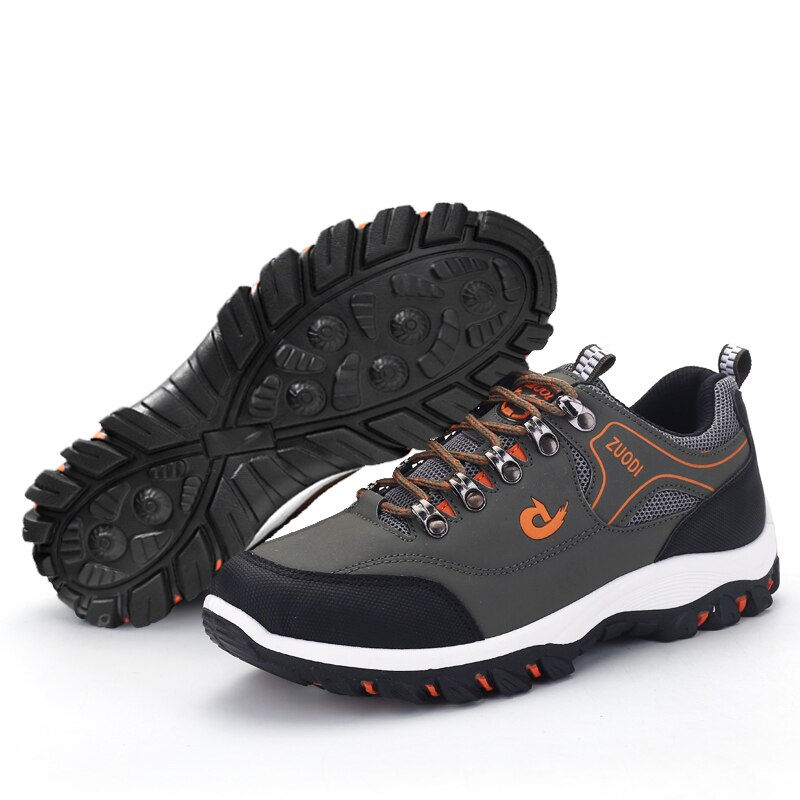 Thumbnail: Men Hiking Shoes Outdoor Anti Slip Rubber Sole Mountain Sneakers Wear Resistant